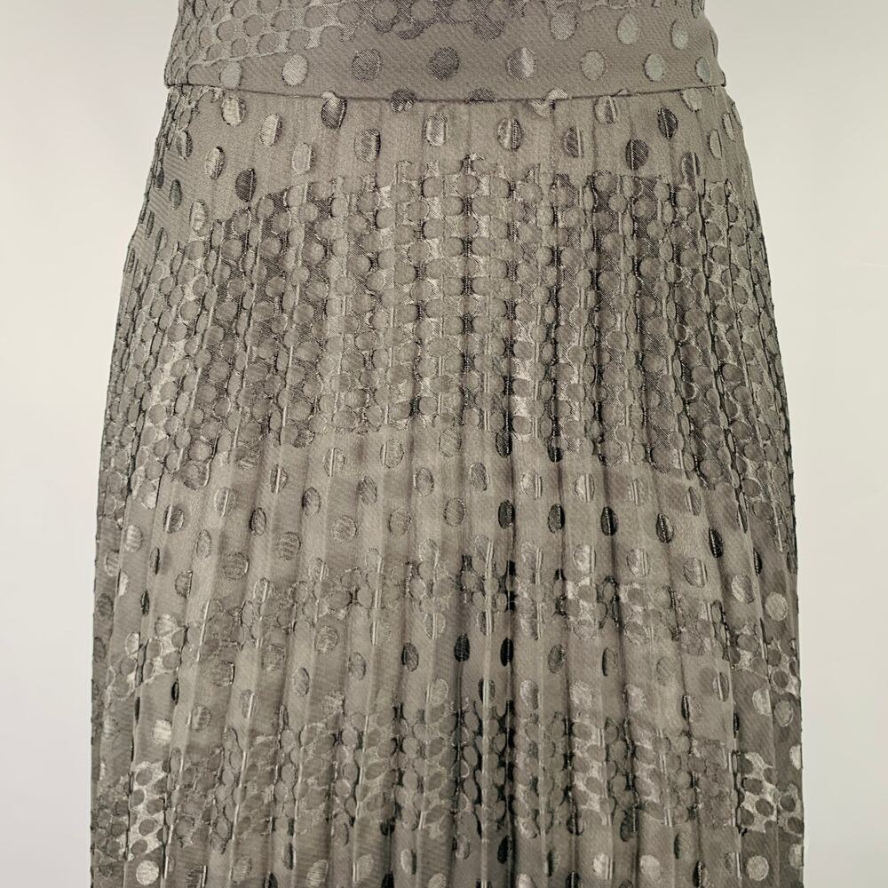 EMPORIO ARMANI Size 2 Black Polyester Viscose Dots Maxi Skirt - Picture 2 of 7